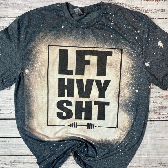 Gildan Tops - LIFT HEAVY SHIT SUBLIMATION WORKOUT T-SHIRT